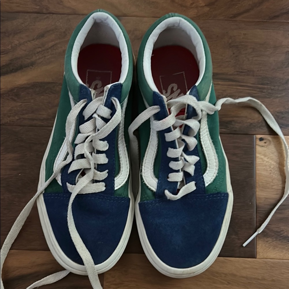 Vans Blue and Green Sneakers Classic Low-Top
